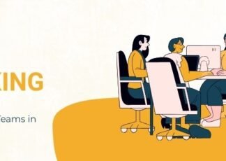 Remote team working together in a coworking office in Karachi.