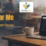 Professional working productively in a workspace near me environment.