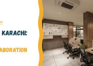 Professionals collaborating in a coworking space in Karachi
