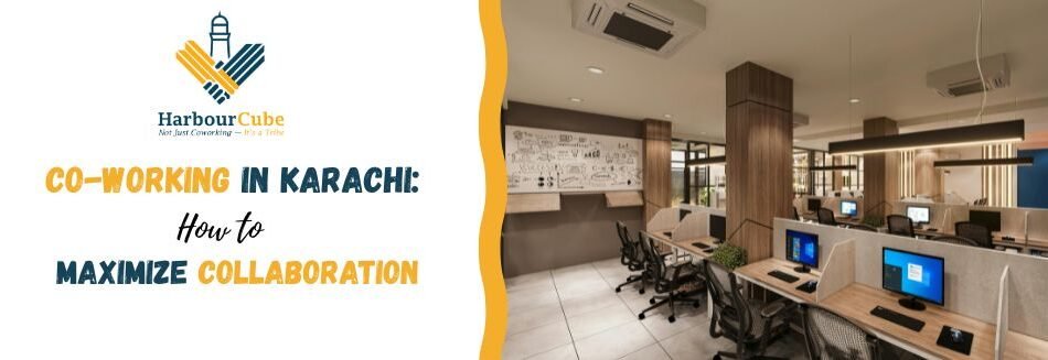 Professionals collaborating in a coworking space in Karachi