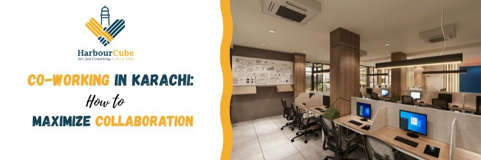 Professionals collaborating in a coworking space in Karachi
