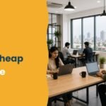 Professionals working in a cheap coworking space in Karachi environment